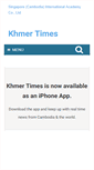 Mobile Screenshot of khmertimeskh.com