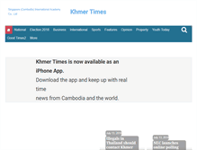 Tablet Screenshot of khmertimeskh.com